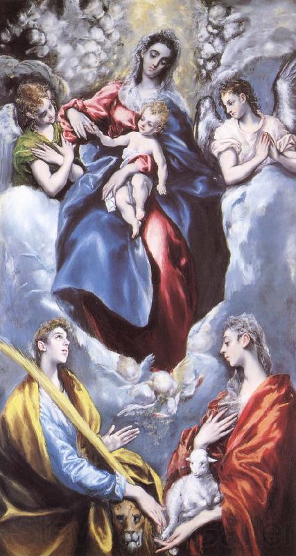 El Greco Madonna and child, and  Sta Martina and Sta Agnes Germany oil painting art